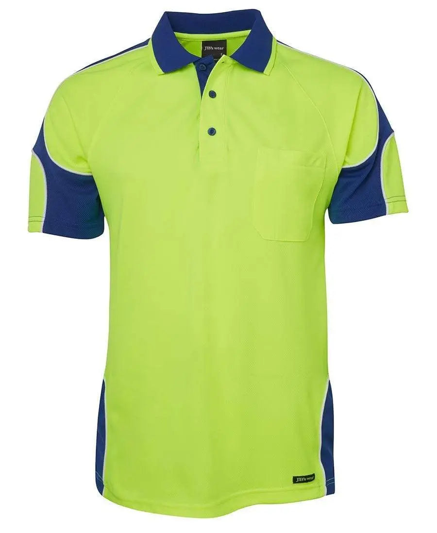JB'S Hi-Vis Short Sleeve Arm Panel Polo 6AP4S Metro Workwear.