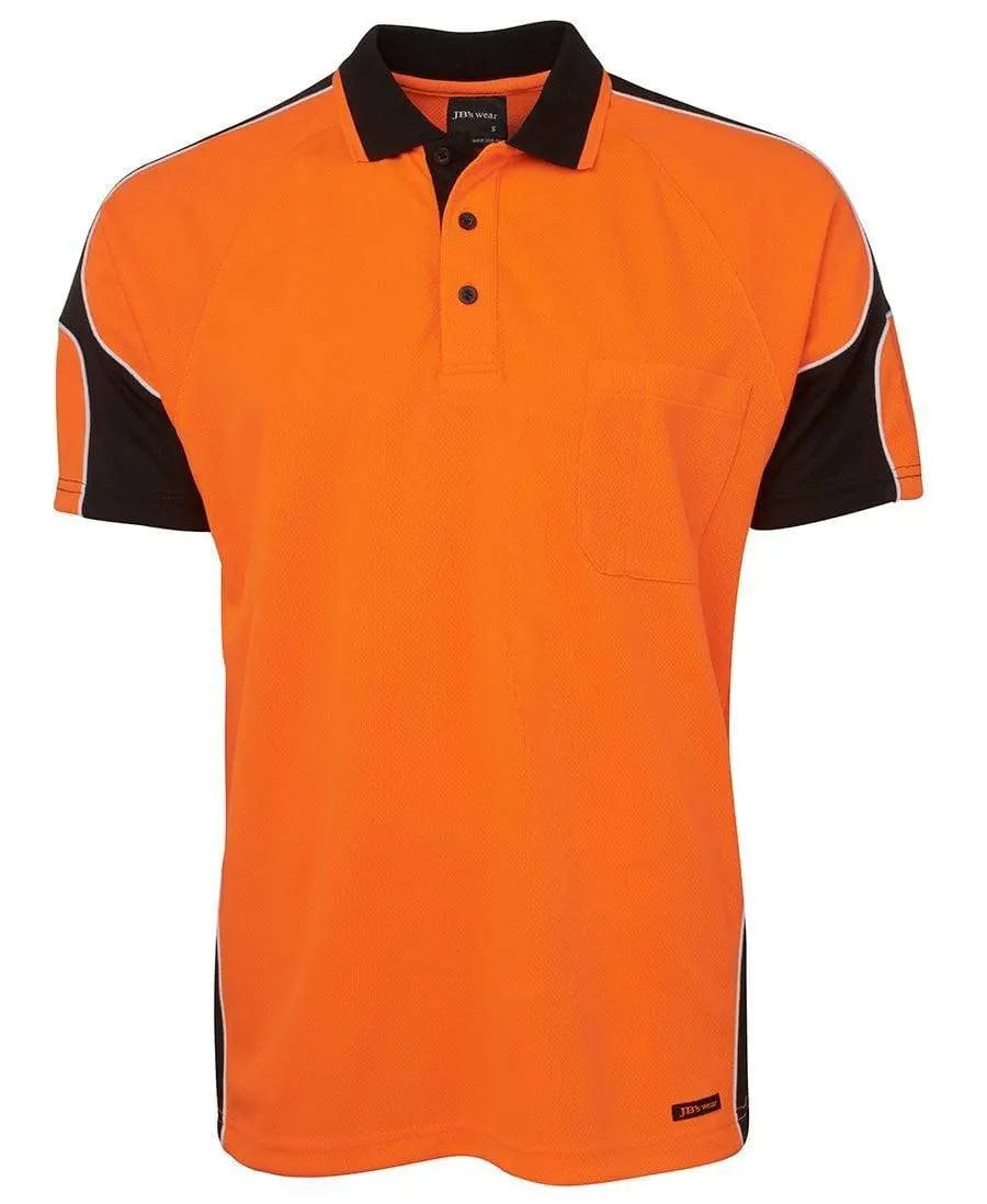 JB'S Hi-Vis Short Sleeve Arm Panel Polo 6AP4S Metro Workwear.