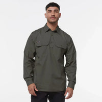 KingGee Workcool Vented Closed Front Long Sleeve Shirt K14033