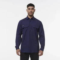 KingGee Workcool Vented Closed Front Long Sleeve Shirt K14033
