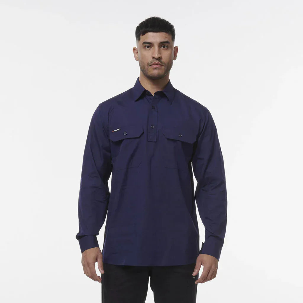 KingGee Workcool Vented Open Front Long Sleeve Shirt K14031