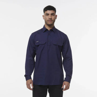 KingGee Workcool Vented Open Front Long Sleeve Shirt K14031