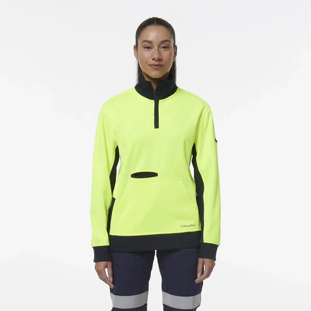 Kinggee Women's Spliced 1/4 Zip Fleece K45008 