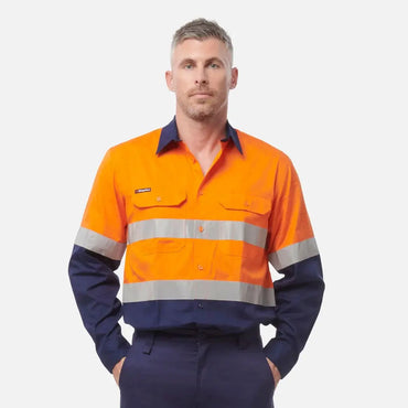 KingGee WorkCool Vented Long Sleeve Taped Shirt K54913