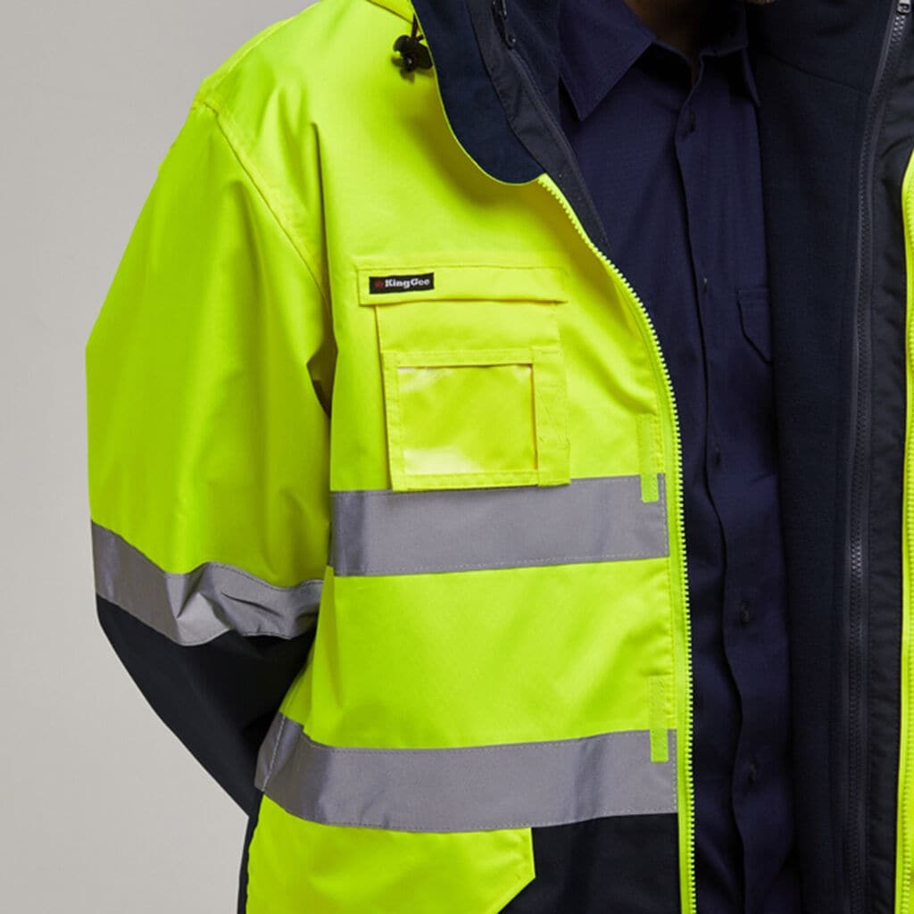 KingGee 4 In 1 Waterproof Wet Weather Jacket K55300 Metro Workwear.