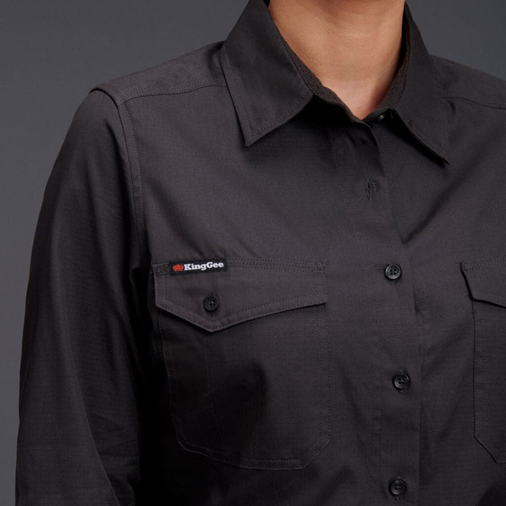 KingGee Women's Workcool 2 Shirt Long Sleeve K69880 Metro Workwear.