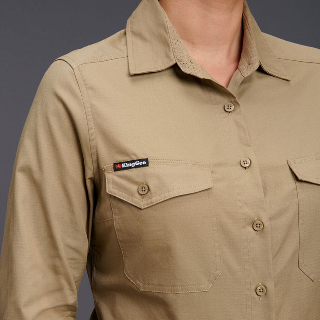 KingGee Women's Workcool 2 Shirt Long Sleeve K69880 Metro Workwear.