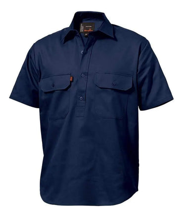 KingGee Closed Front Short Sleeve Drill Work Shirt K04060 Metro Workwear.