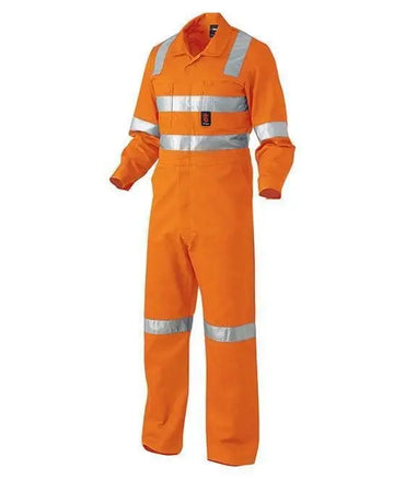KingGee Hi-Vis Reflective Combination Drill Overall Cross Pattern  K51015 Metro Workwear.