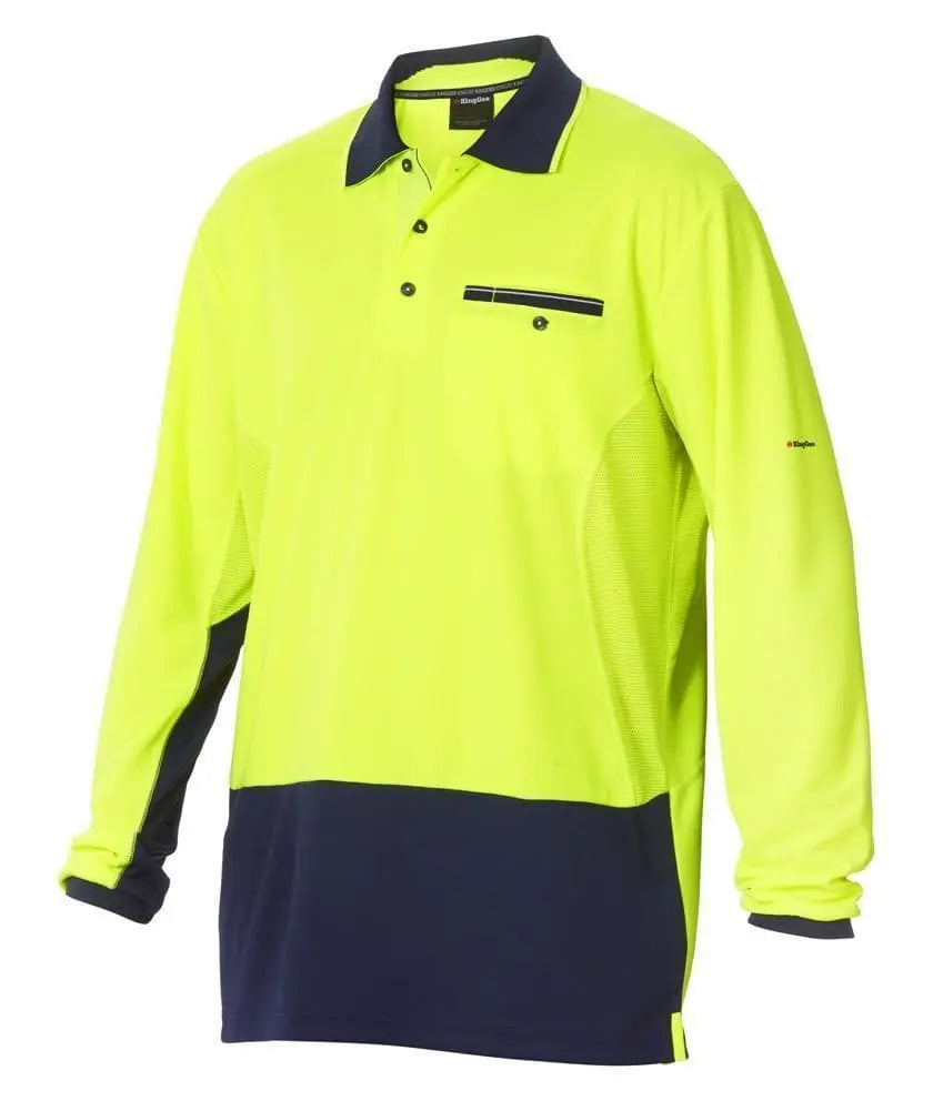KingGee Workcool 2 Hyperfreeze Hi Vis Work Polo Shirt K54840 Metro Workwear.
