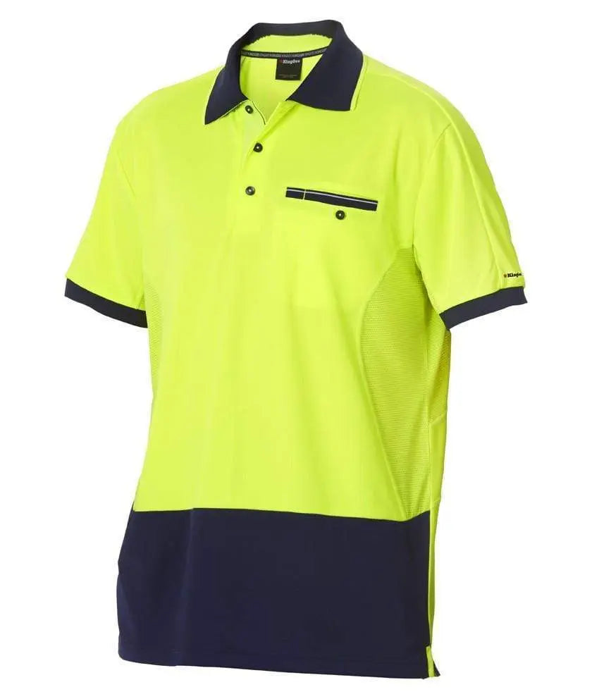 KingGee Workcool 2 Hyperfreeze Hi Vis Work Polo Shirt K54845 Metro Workwear.