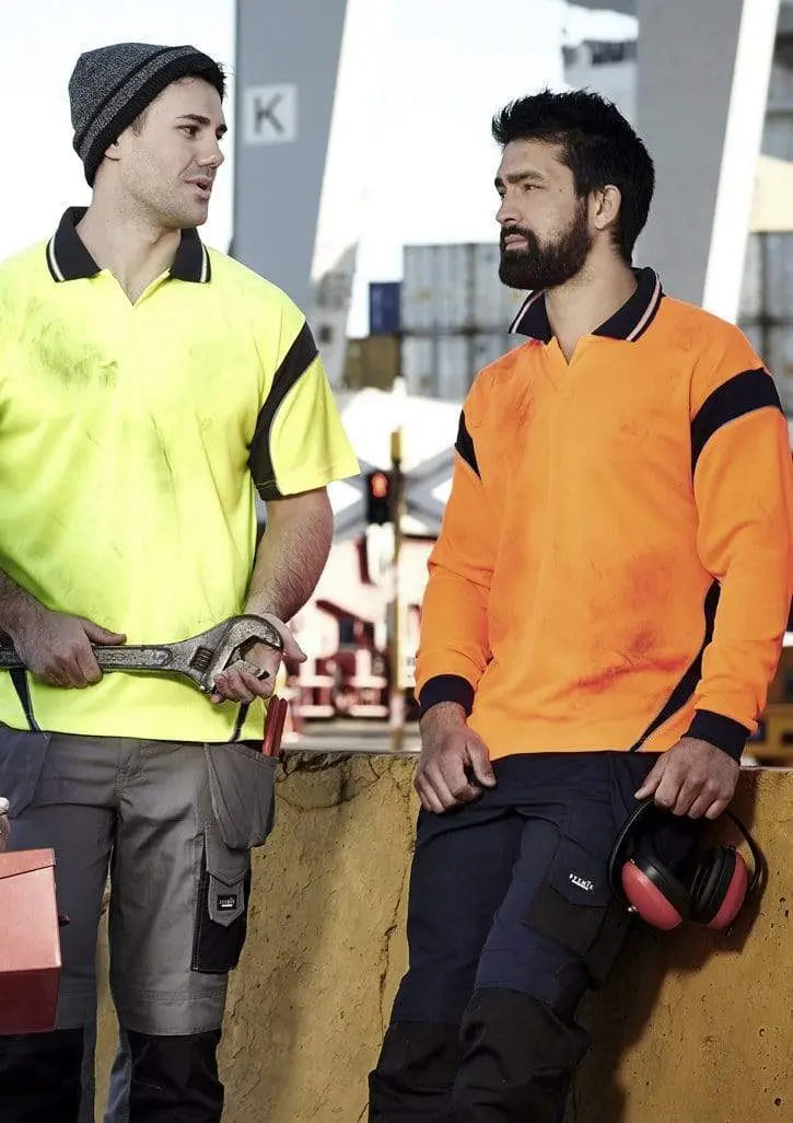 SYZMIK Men’s Hi Vis Aztec Polo - Short Sleeve ZH248 Metro Workwear.