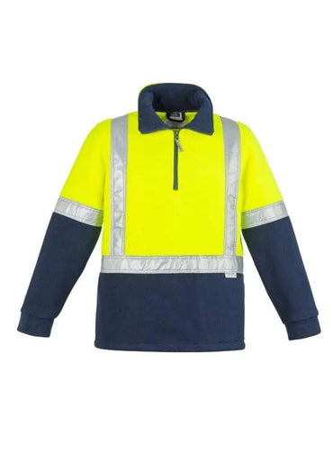 SYZMIK Men’s Hi-Vis Fleece Shoulder Taped Jumper ZT462 Metro Workwear.