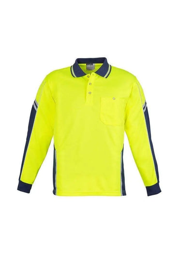 SYZMIK Men’s Hi Vis Squad Long Sleeve Polo ZH238