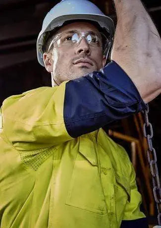 SYZMIK Men’s Rugged Cooling Hi-Vis Spliced Shirt ZW128 Metro Workwear.