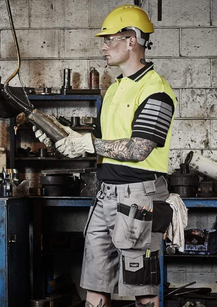 SYZMIK Men’s Ultralite Multi-pocket Short ZS510 Metro Workwear.