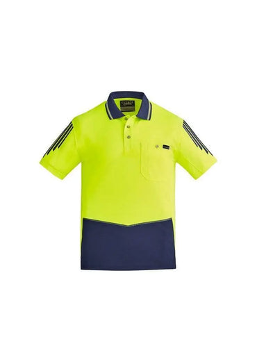 SYZMIK Short Sleeve Men's Hi Vis Flux Polo ZH315