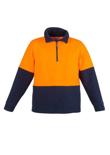 SYZMIK Unisex Hi-Vis Half Zip Fleece Jumper ZT460 Metro Workwear.