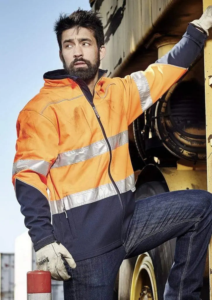 SYZMIK Unisex Hi Vis Soft Shell Jacket ZJ353 Metro Workwear.