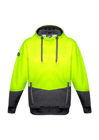 SYZMIK Unisex Hi-Vis Textured Jacquard Hoodie ZT477 Metro Workwear.