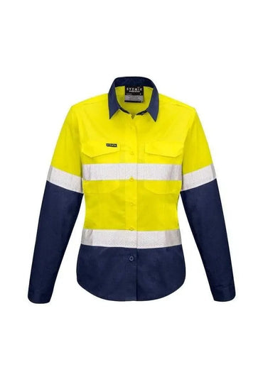 SYZMIK Women’s Rugged Cooling Taped Hi-Vis Spliced Shirt ZW720