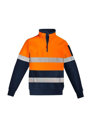 Syzmik Workwear Mens Hi Vis 1/4 Zip Pullover Hoop Taped ZT567 Metro Workwear.