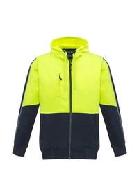 Syzmik Workwear Unisex Hi Vis Full Zip Hoodie ZT485 Metro Workwear.
