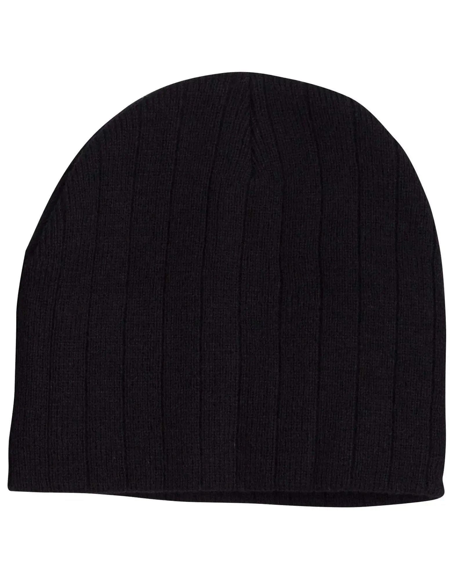 Cable Knit Beanie With Fleece Head Band CH64