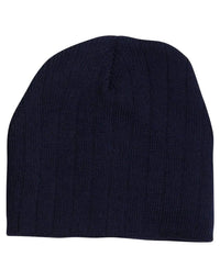 Cable Knit Beanie With Fleece Head Band CH64