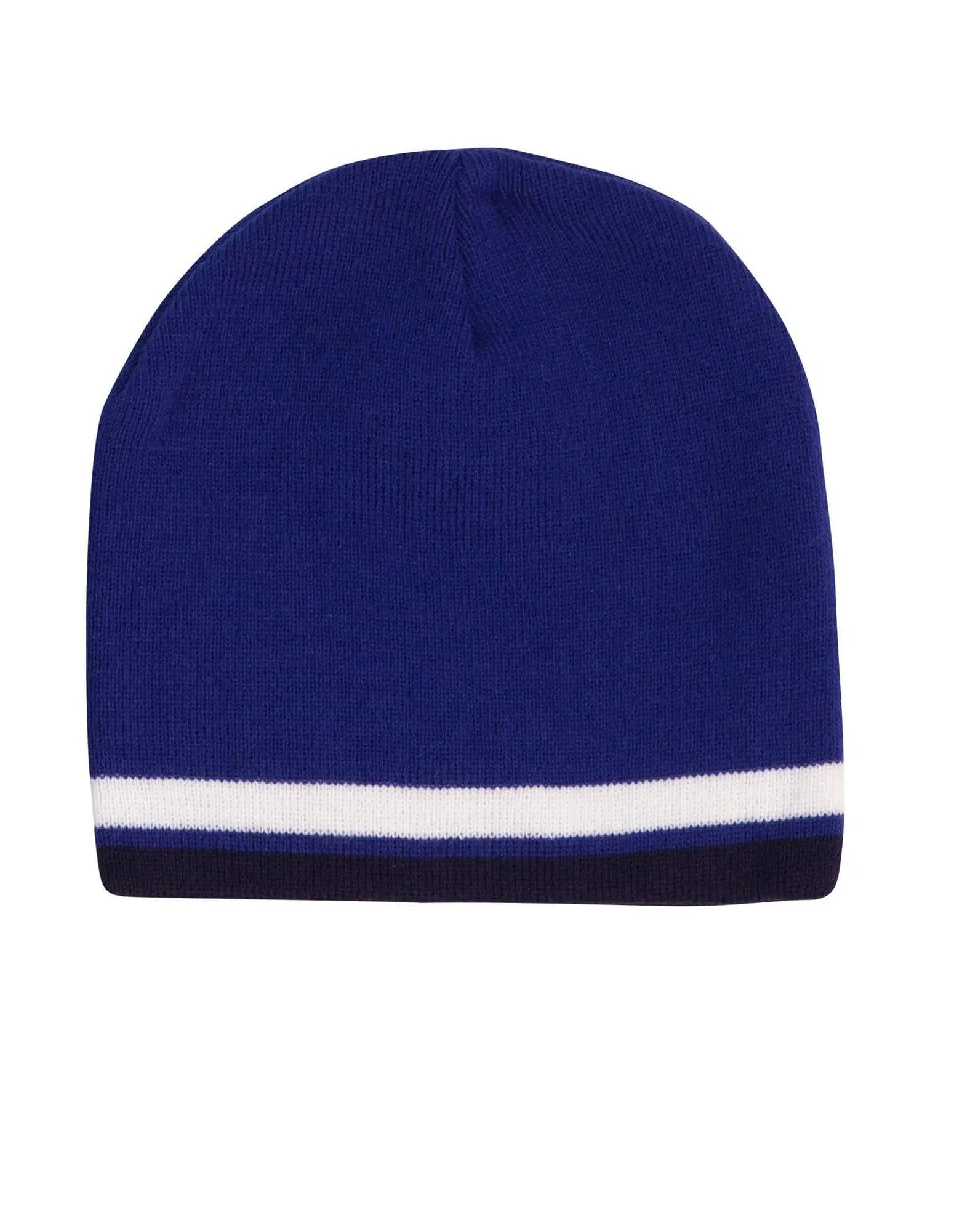 Contrast Stripe Beanie Ch63 Metro Workwear.