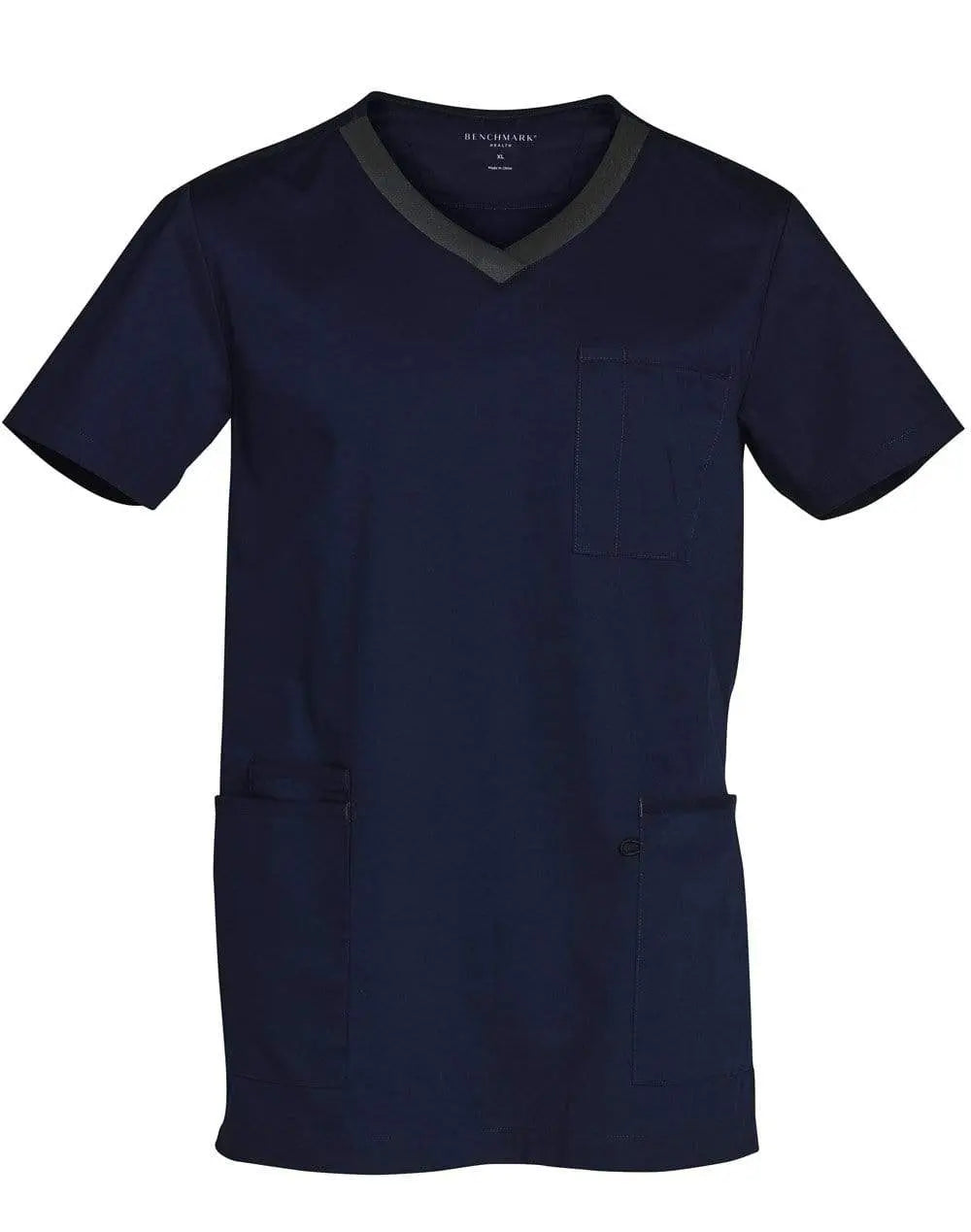 Winning Spirit Mens V-neck Trim Scrub Top M7650 Metro Workwear.