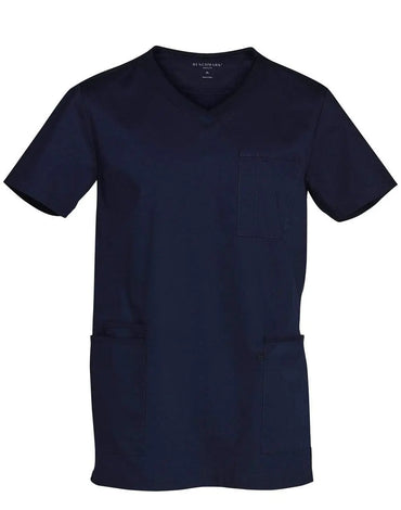 Winning Spirit Mens V-neck Trim Scrub Top M7650 Metro Workwear.