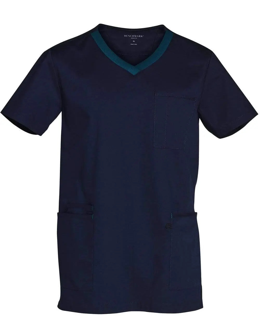 Winning Spirit Mens V-neck Trim Scrub Top M7650 Metro Workwear.