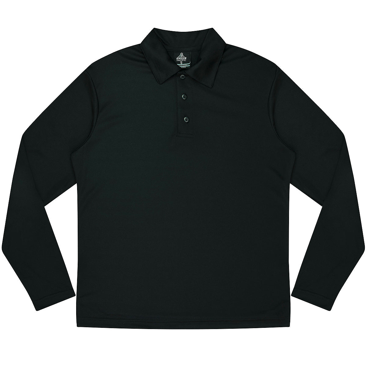 Aussie Pacific Botany Men's Long Sleeve Polo Shirt 1316 Casual Wear Aussie Pacific Black S 