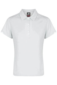 Aussie Pacific Ladies Morris Polo Shirt 2317  Aussie Pacific LIGHT GREY/WHITE 6 