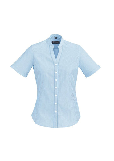 Biz Corporates Bordeaux Womens Short Sleeve Shirt 40112