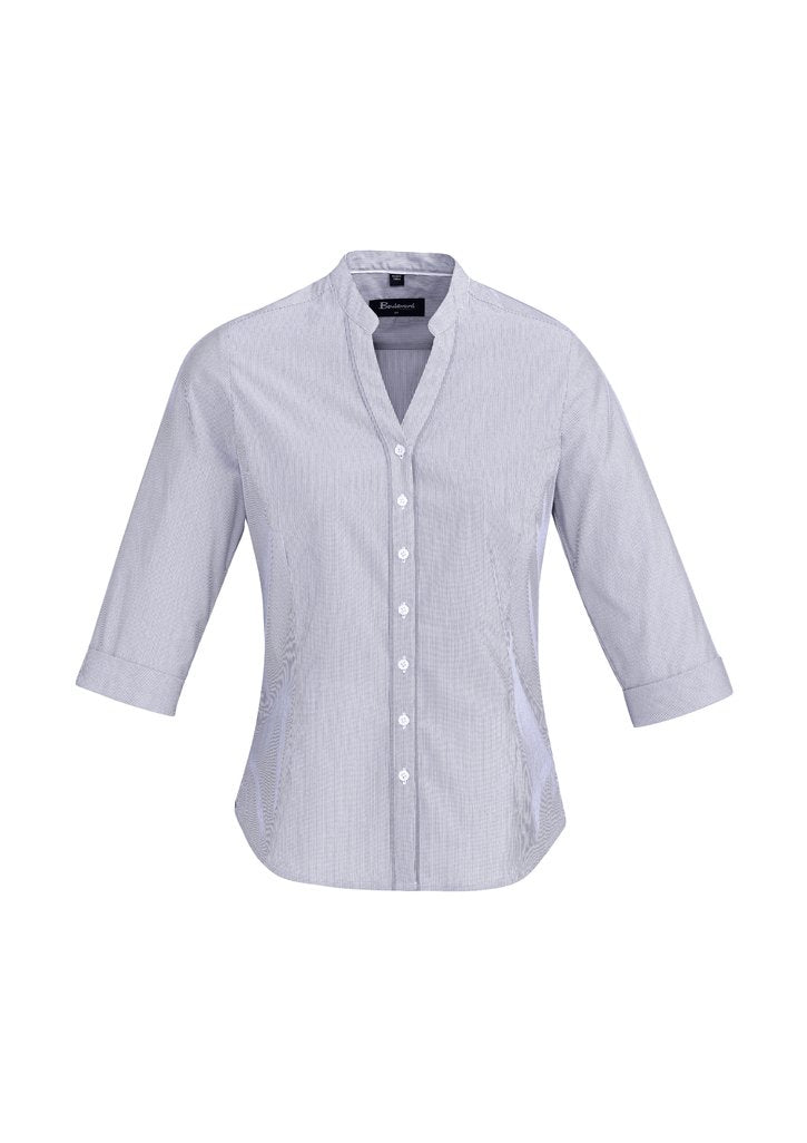 Biz Corporate Bordeaux Womens 3/4 Sleeve Shirt 40114 - Flash Uniforms 