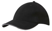 Headwear Brushed Heavy Cotton Cap With Sandwich Trim X12 - 4210 Metro Workwear.