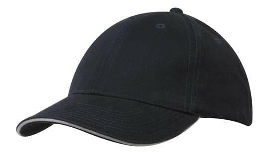 Headwear Brushed Heavy Cotton Cap With Sandwich Trim X12 - 4210 Metro Workwear.