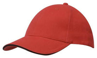 Headwear Brushed Heavy Cotton Cap With Sandwich Trim X12 - 4210 - Metro Workwear