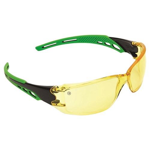 Pro Choice Cirrus - Amber Polycarbonate Frame With Soft Green Arms X12 - 9185
