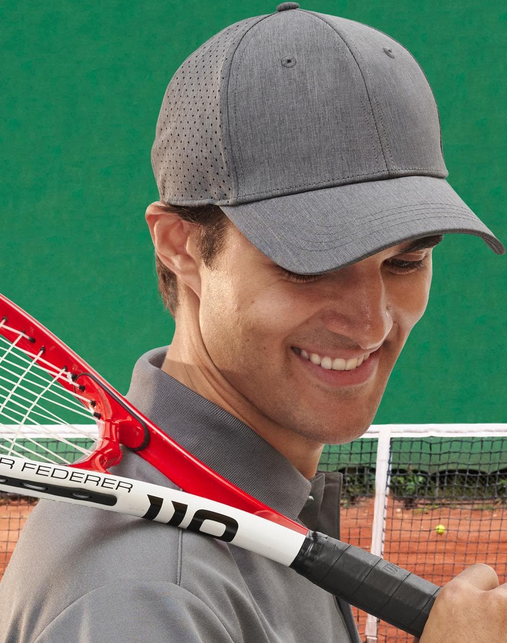 Winning Spirit 4 Way Stretch Laser Cut Runner's Cap CH88 Metro Workwear.
