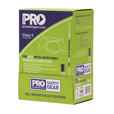 Pro Choice Pro-bell Pu Metal Detectable Earplug - Box Of 100