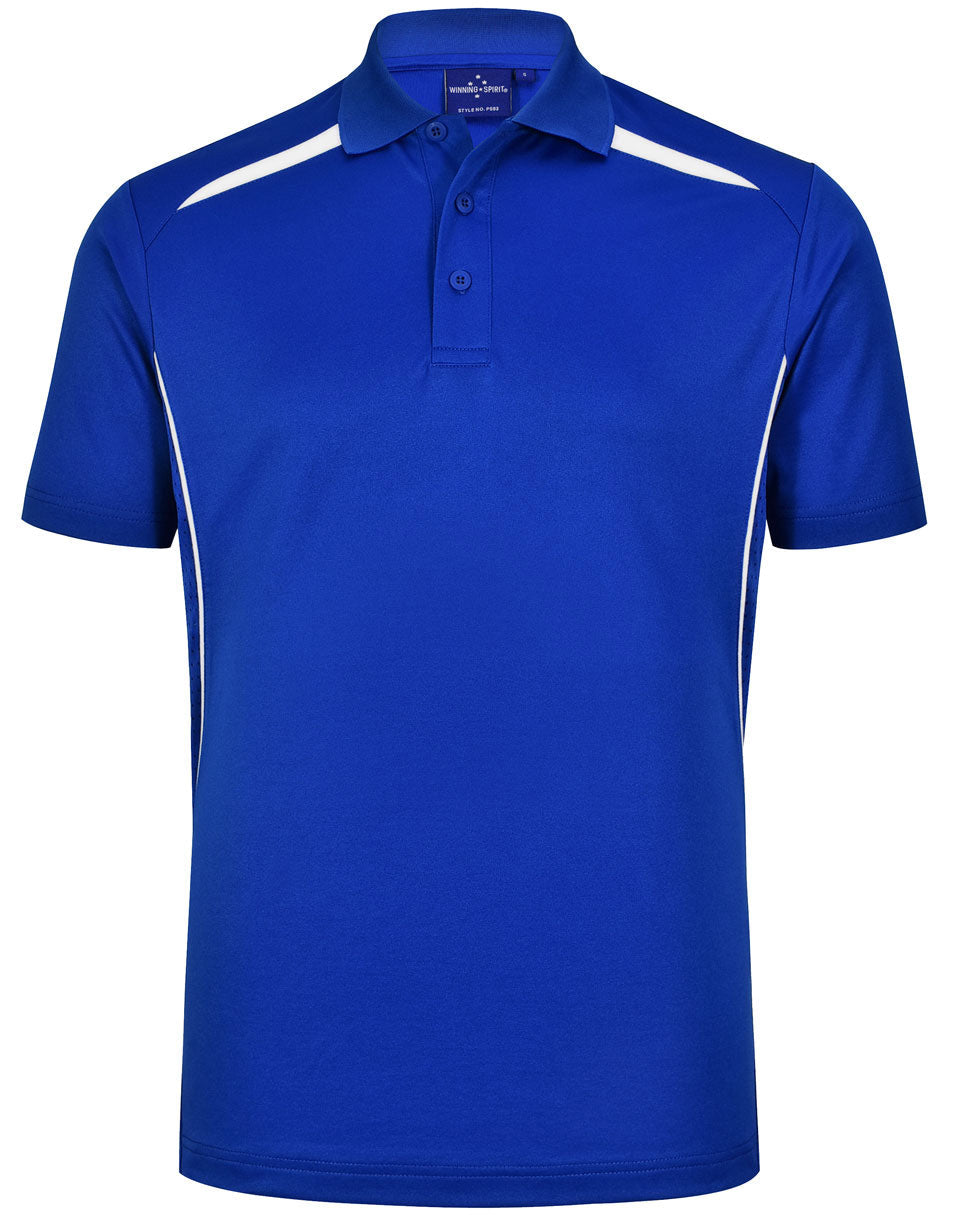 Winning Spirit Men's Sustainable Poly-Cotton Contrast Polo PS93