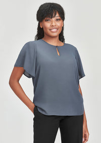 Biz Collection Vienna Womens Short Sleeve Blouse RB261LS - Flash Uniforms 