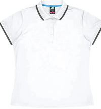 Aussie Pacific Portsea Lady Polo Shirt 2321  Aussie Pacific WHITE/SLATE 6 