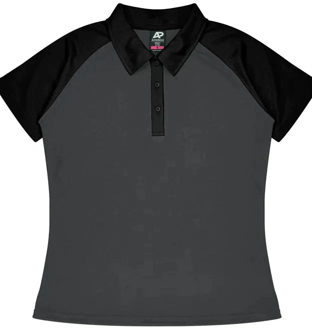 Aussie Pacific Manly Lady Polos 2318  Aussie Pacific CHARCOAL/BLACK 6 