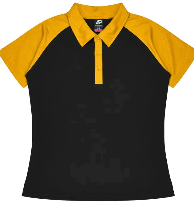 Aussie Pacific Manly Lady Polos 2318  Aussie Pacific BLACK/GOLD 6 