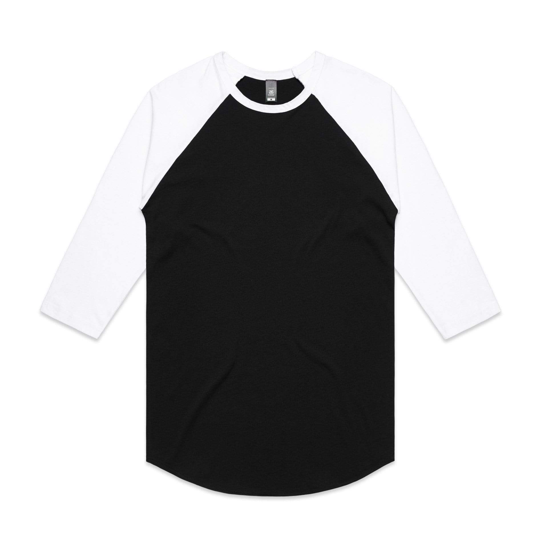 As Colour Casual Wear BLACK/WHITE / XSM As Colour Men's raglan tee 5012