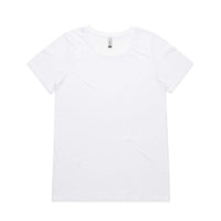 As Colour Casual Wear WHITE / XSM As Colour Women's shallow scoop tee 4011